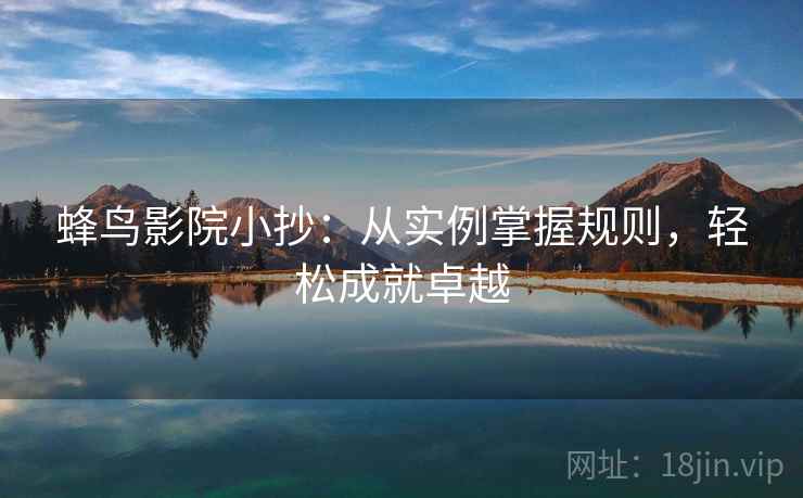蜂鸟影院小抄:从实例掌握规则,轻松成就卓越