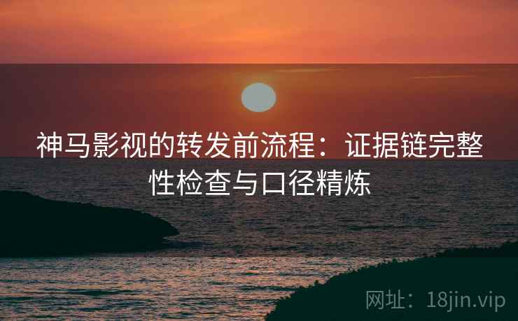 神马影视的转发前流程：证据链完整性检查与口径精炼