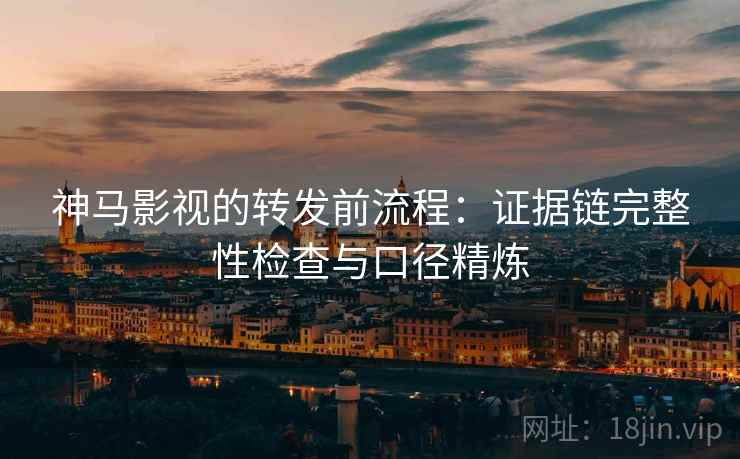神马影视的转发前流程:证据链完整性检查与口径精炼